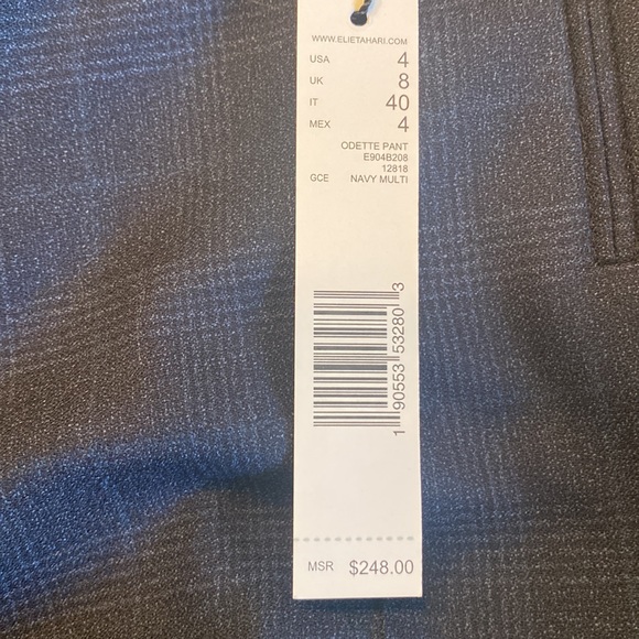 Elie Tahari Odette Pant, NWT, Size 4 - Picture 8 of 9